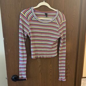 Wild Fable Multicolor Striped Long Sleeve Top